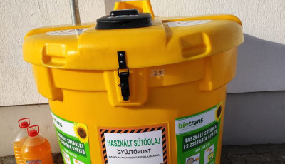 Haszn&aacute;lt s&uuml;tőolaj gyűjtőpontot helyeztek ki Veszpr&eacute;mben