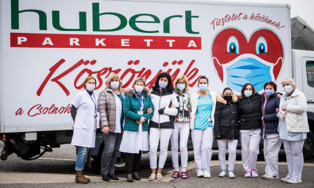 &Iacute;gy mond k&ouml;sz&ouml;netet egy veszpr&eacute;mi v&aacute;llalkoz&aacute;s a Csolnoky Ferenc K&oacute;rh&aacute;z dolgoz&oacute;inak