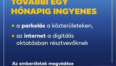 Ingyenes parkol&aacute;s &eacute;s internet meghosszabb&iacute;tva