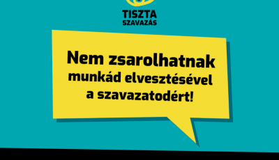 A szavazatod csak a ti&eacute;d! Kamp&aacute;ny a v&aacute;laszt&aacute;sok tisztas&aacute;g&aacute;&eacute;rt