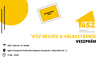 Az &aacute;prilisi v&aacute;laszt&aacute;sokr&oacute;l tart jogi ismertetőt a TASZ Veszpr&eacute;mben
