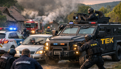 L&ouml;v&ouml;ld&ouml;z&eacute;s volt Balatonszepezden: p&aacute;nc&eacute;lozott j&aacute;rművel, akci&oacute;filmbe illően kaptak el egy f&eacute;rfit a TEK-esek