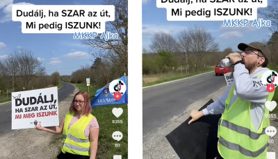 &quot;Dud&aacute;lj ha szar az &uacute;t, mi meg iszunk&quot; - Ittak is rendesen Ajk&aacute;n&aacute;l - VIDE&Oacute;