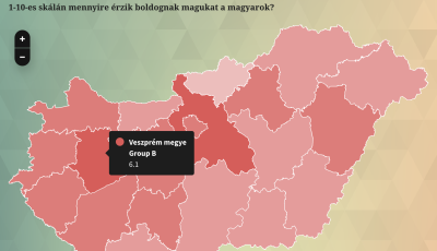 Elk&eacute;sz&uuml;lt Magyarorsz&aacute;g Boldogs&aacute;gt&eacute;rk&eacute;pe - Veszpr&eacute;mben a legboldogabbak az emberek az orsz&aacute;gban