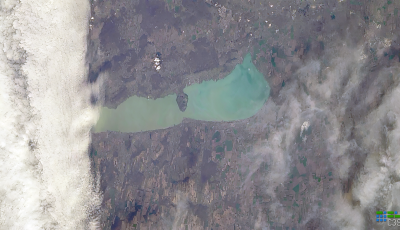 Ez az első, magyar űreszk&ouml;z &aacute;ltal k&eacute;sz&iacute;tett fot&oacute; a Balatonr&oacute;l