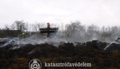 &Ouml;sszehordott n&ouml;v&eacute;nyi hullad&eacute;k &eacute;gett Noszlop k&uuml;lter&uuml;let&eacute;n