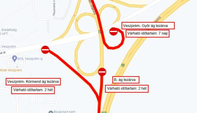 &Uacute;jabb v&aacute;ltoz&aacute;s - Lez&aacute;rj&aacute;k a Veszpr&eacute;m&ndash;Győr csom&oacute;ponti &aacute;gat