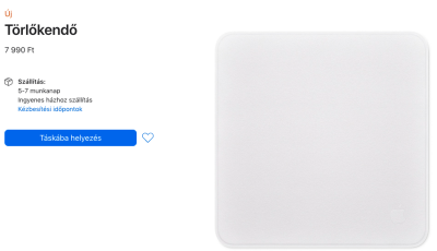 8 ezer forint&eacute;rt dobott piacra t&ouml;rlőkendőt az Apple