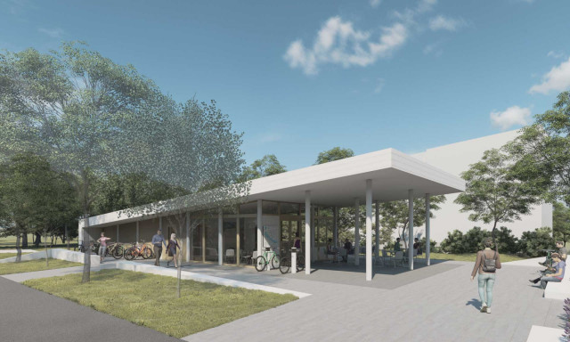 &Uacute;j ker&eacute;kp&aacute;ros k&ouml;zpont &eacute;p&uuml;l Balatonf&uuml;reden