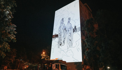 Elrajtolt a Munk&aacute;csy mural - Felker&uuml;ltek az első vonalak - GAL&Eacute;RIA