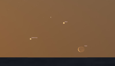 Hold, Mars &eacute;s Szaturnusz tri&oacute; lesz l&aacute;that&oacute; szombaton