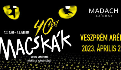 &Aacute;prilisban Veszpr&eacute;mbe &eacute;rkezik a 40 &eacute;ves jubileumi Macsk&aacute;k musical