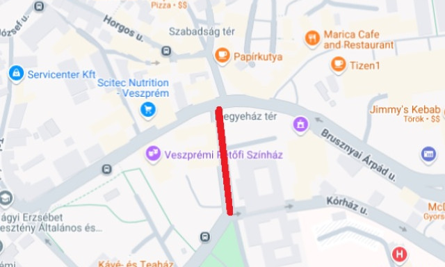 Lez&aacute;rj&aacute;k ma a Megyeh&aacute;z teret, a Brusznyai utcai kereszteződ&eacute;st &eacute;s K&oacute;rh&aacute;z utca k&ouml;z&ouml;tti &uacute;tszakaszt