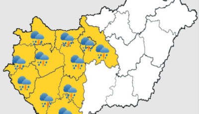 Az eg&eacute;sz Dun&aacute;nt&uacute;lra figyelmeztet&eacute;st adtak ki zivatarok miatt