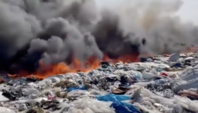 Kigyulladt egy szem&eacute;ttelep Zalahal&aacute;pn&aacute;l - VIDE&Oacute;