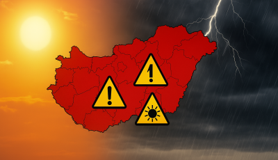 Ma minden j&ouml;het! Hős&eacute;g &eacute;s zivatar miatt is kiadt&aacute;k a figyelmeztet&eacute;st