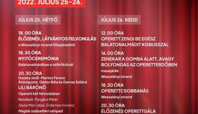 Balatonalm&aacute;diba k&ouml;lt&ouml;zik k&eacute;t napra az operettfesztiv&aacute;l