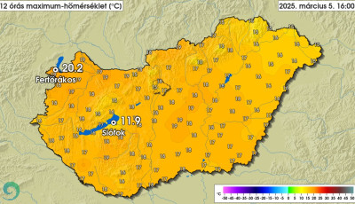 Id&eacute;n elősz&ouml;r emelkedett 20 Celsius-fok f&ouml;l&eacute; a hőm&eacute;rs&eacute;klet